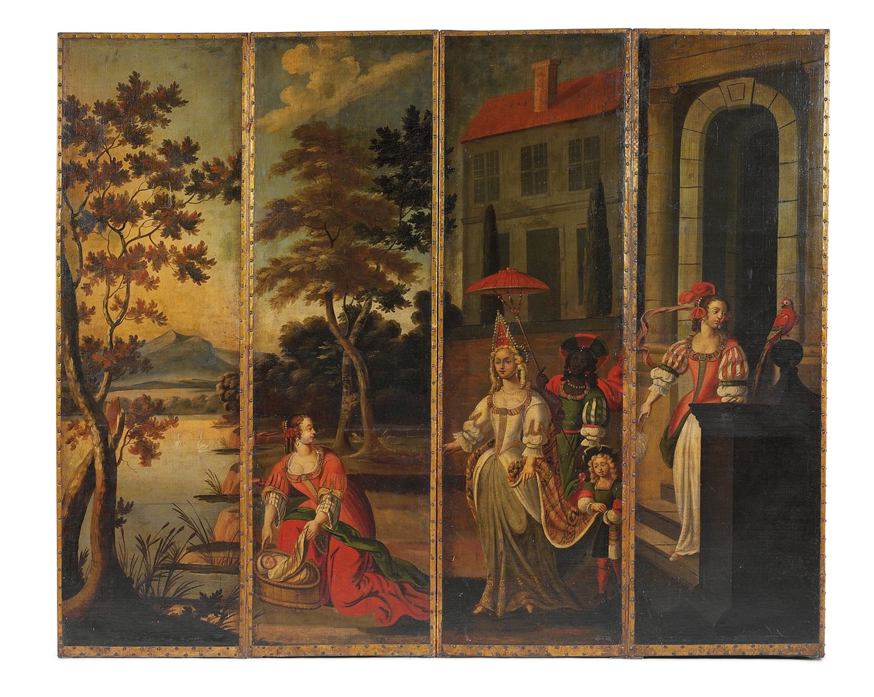Ecrã frente e verso quatro vezes, c.1700 de Anglo Flemish School