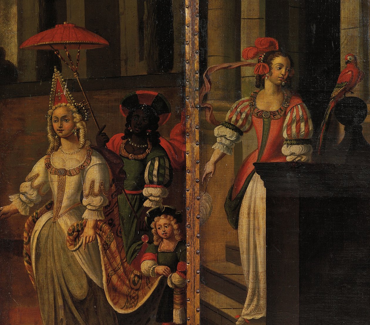 Ecrã frente e verso quatro vezes, c.1700 de Anglo Flemish School
