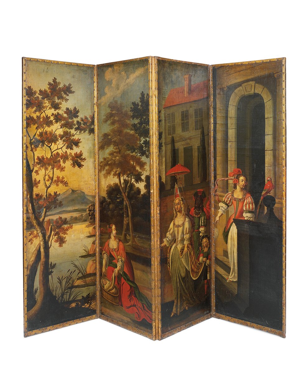 Ecrã frente e verso quatro vezes, c.1700 de Anglo Flemish School