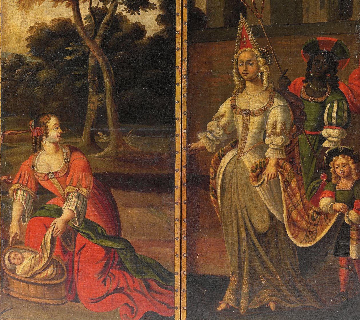 Ecrã frente e verso quatro vezes, c.1700 de Anglo Flemish School