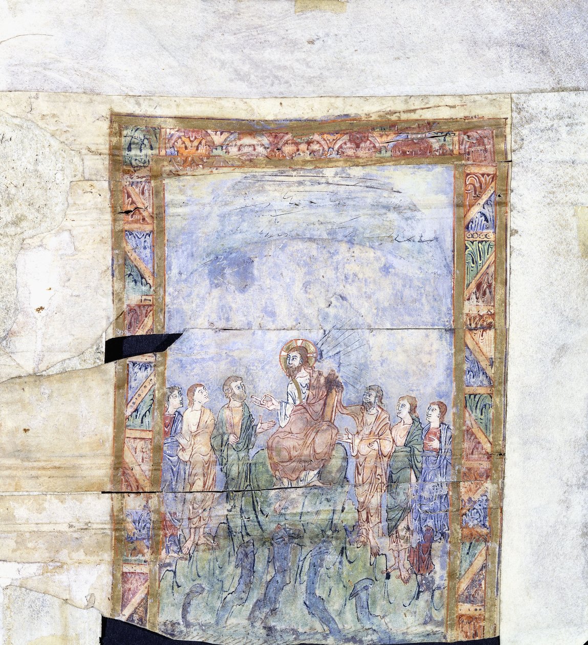 O milagre de Cristo que acalma a tempestade e sua chegada ao país dos "gergesenos", de Anglo Saxon