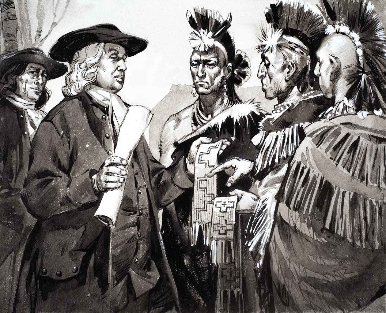 Uma Nação Dividida, ilustração de "The Making of America de Angus McBride