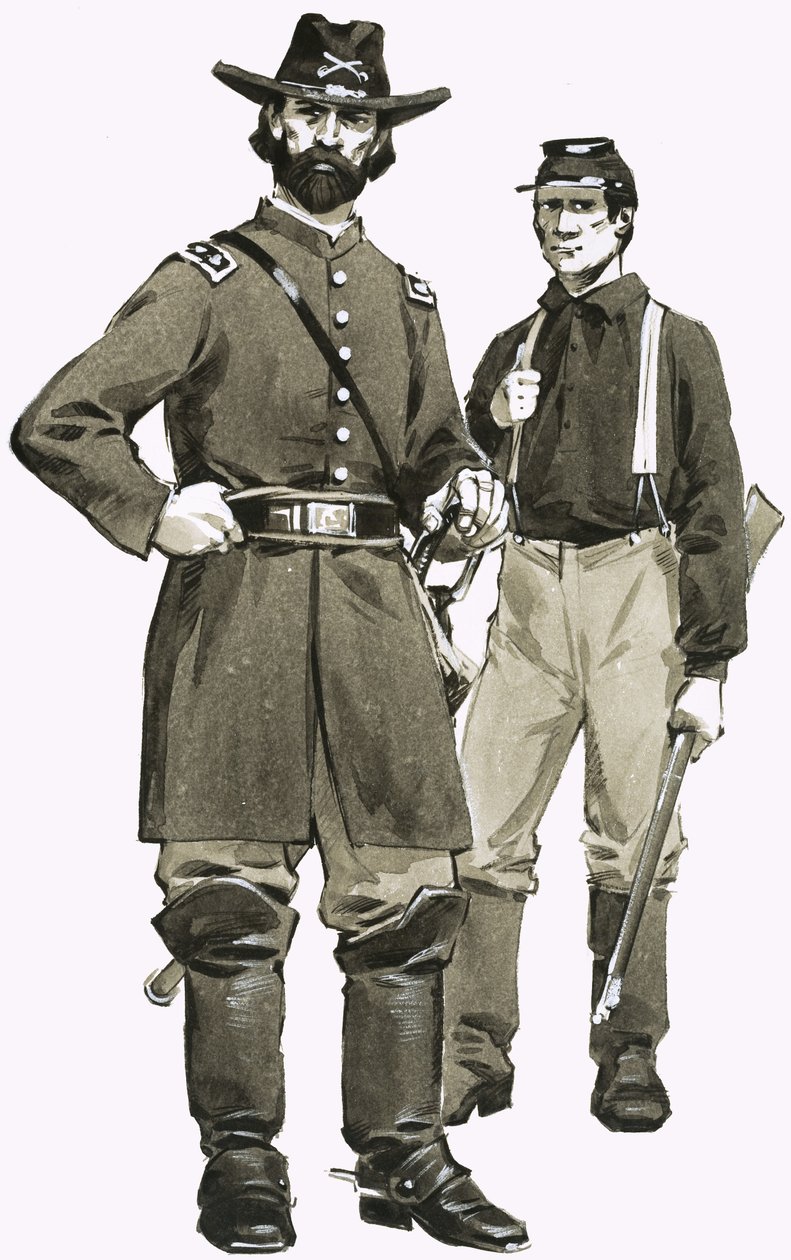 Um oficial de cavalaria e soldado dos EUA de Angus McBride
