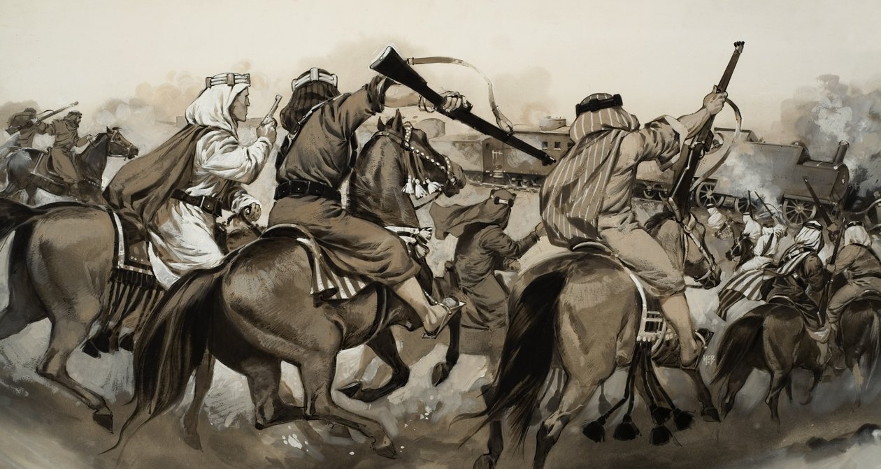 Árabes contra turcos (guache sobre papel) de Angus McBride
