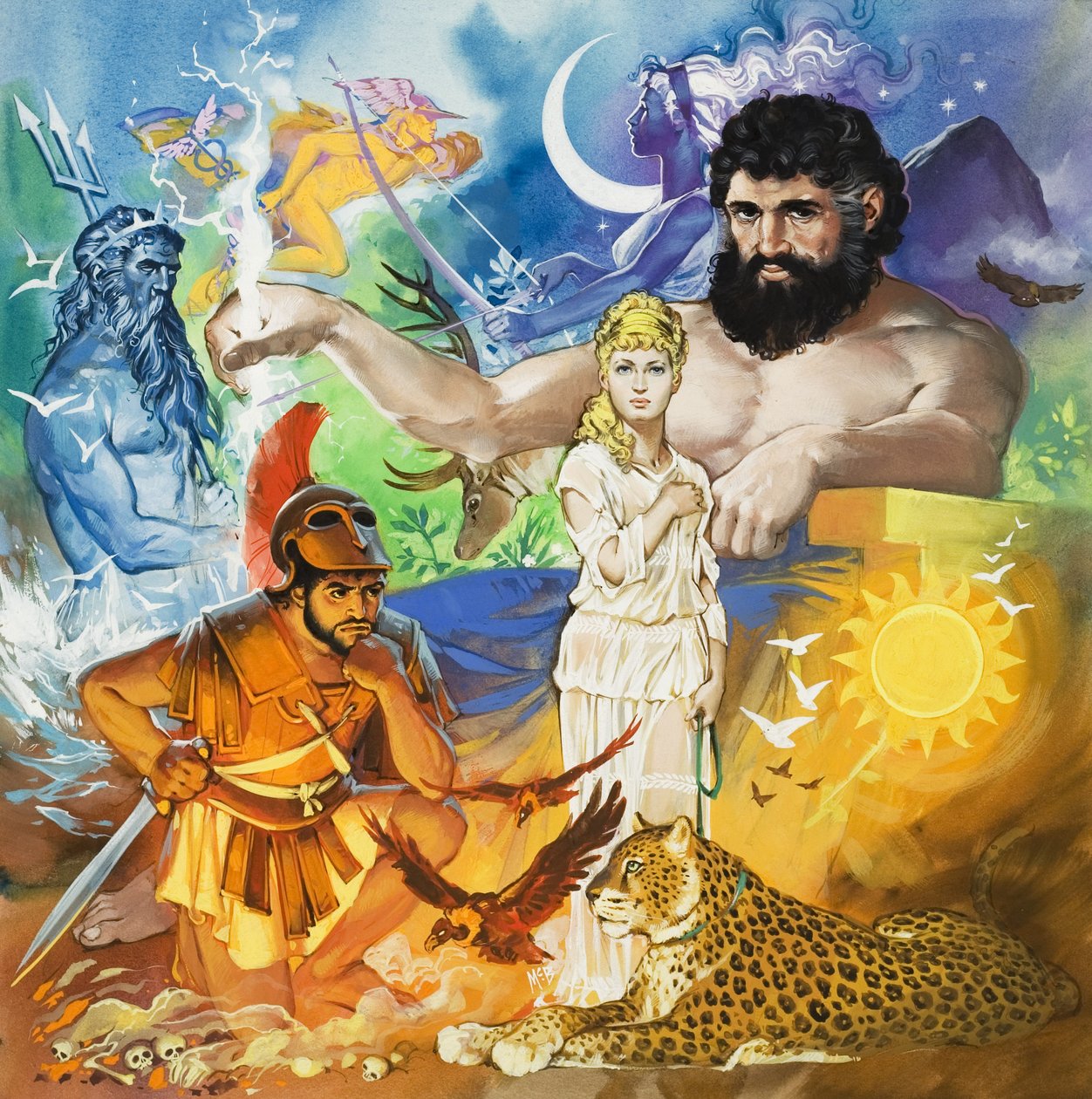 Montagem Clássica (guache sobre papel) de Angus McBride