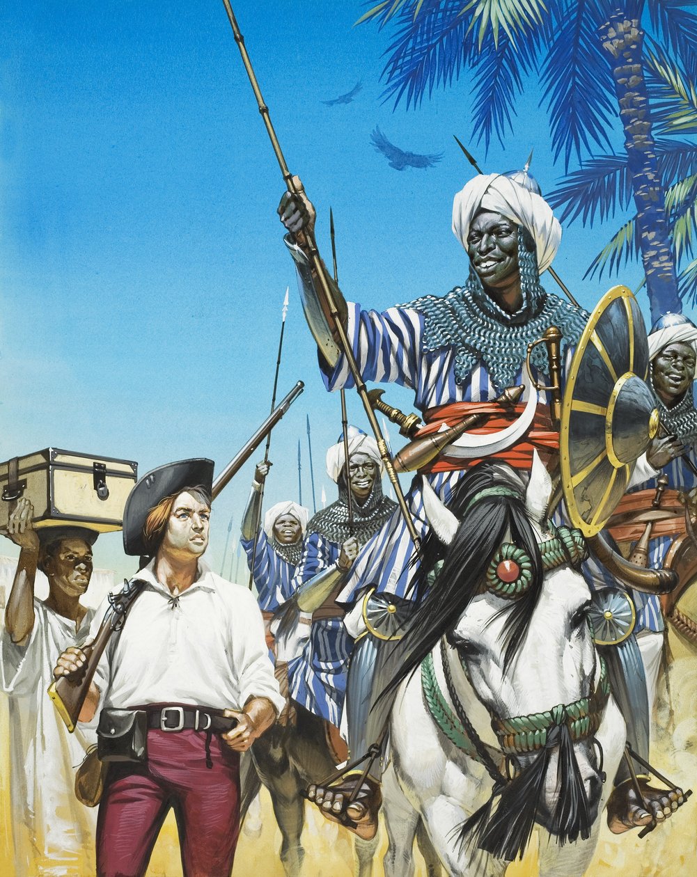James Bruce (1730-94) Explorador de África (guache sobre papel) de Angus McBride