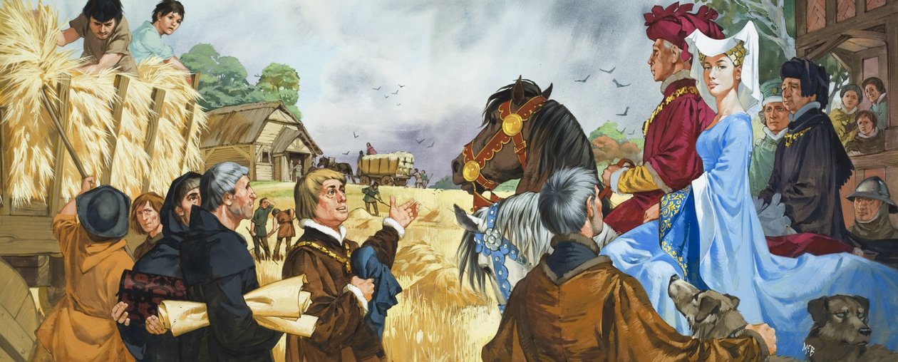 Senhorio e inquilino (guache sobre papel) de Angus McBride