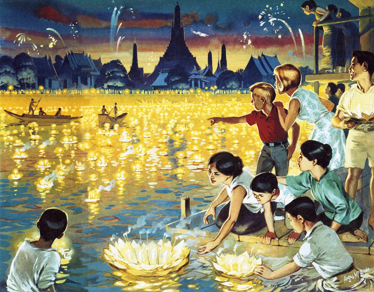Festival Loy Krathong em Banguecoque de Angus McBride