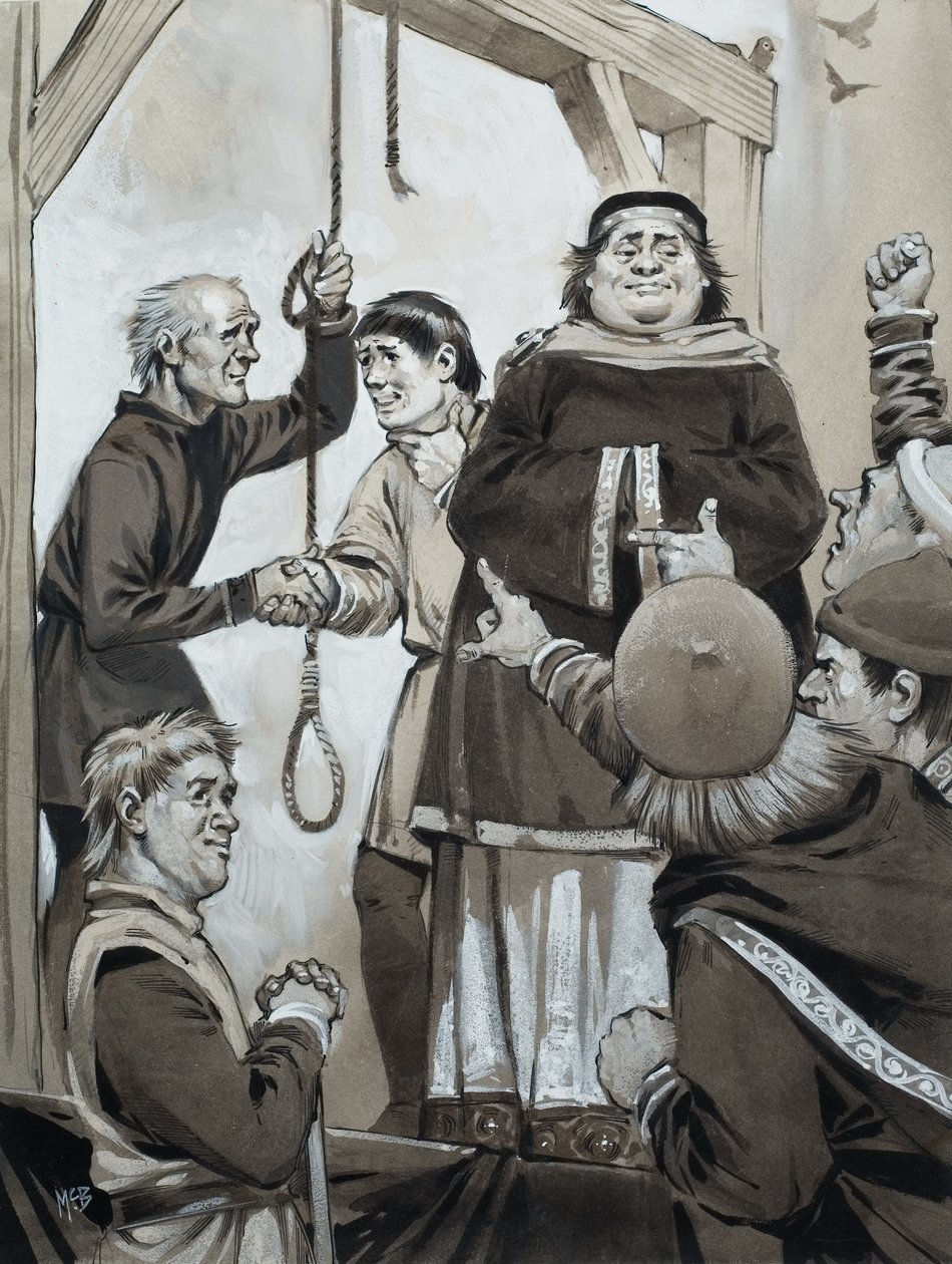Justiça Medieval (guache sobre papel) de Angus McBride