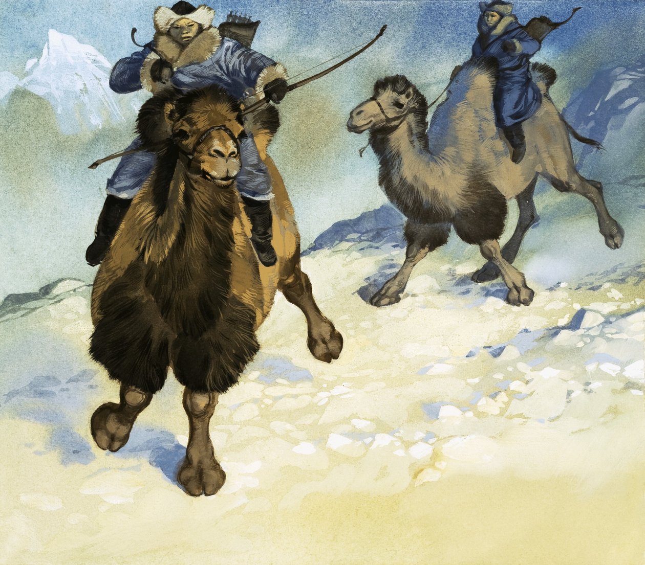 Guerreiros mongóis em camelos de Angus McBride