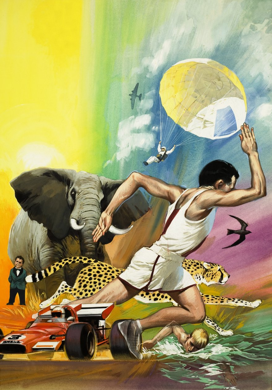 Record Breakers (guache sobre papel) de Angus McBride