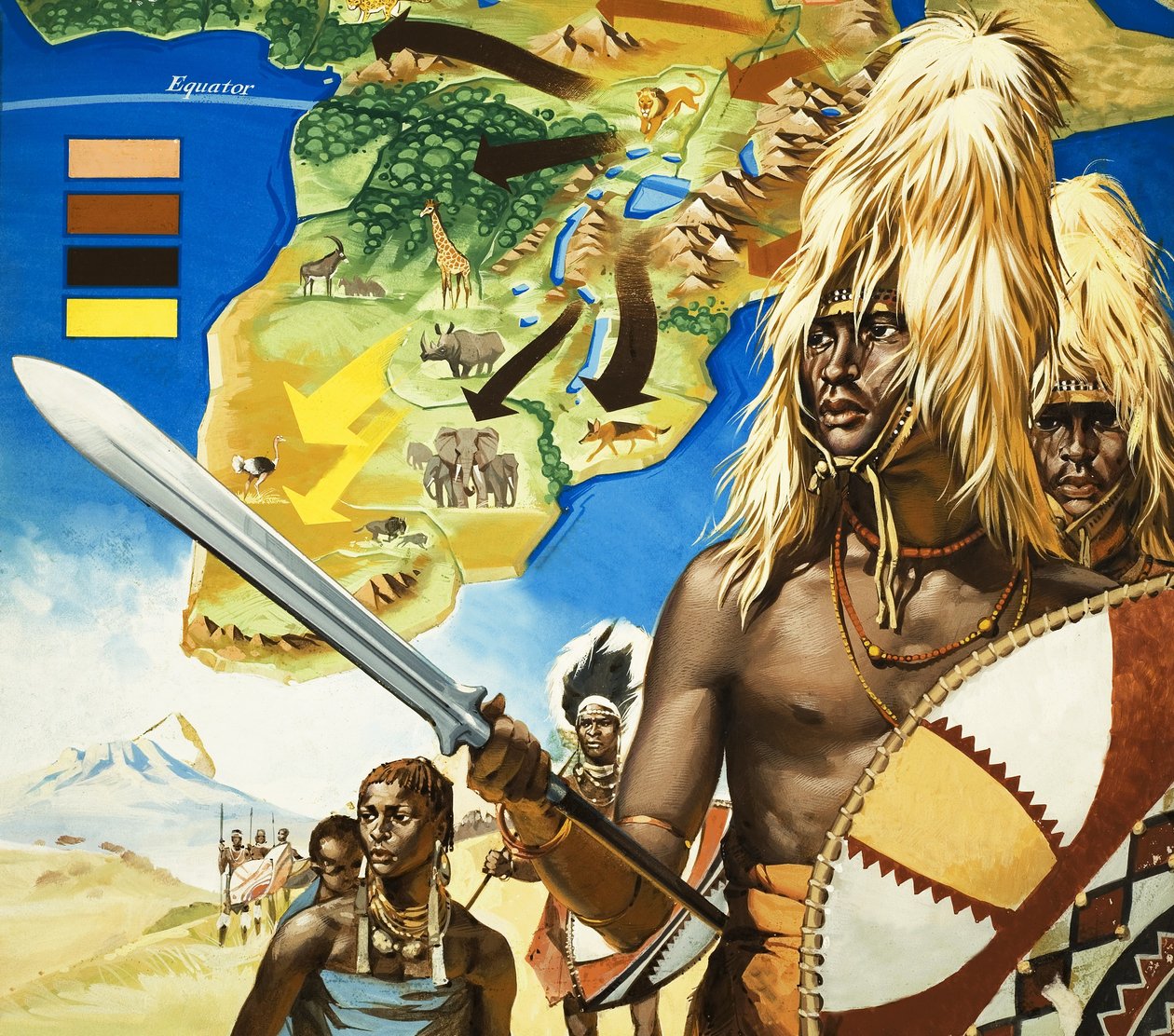 A tribo Masai de África de Angus McBride