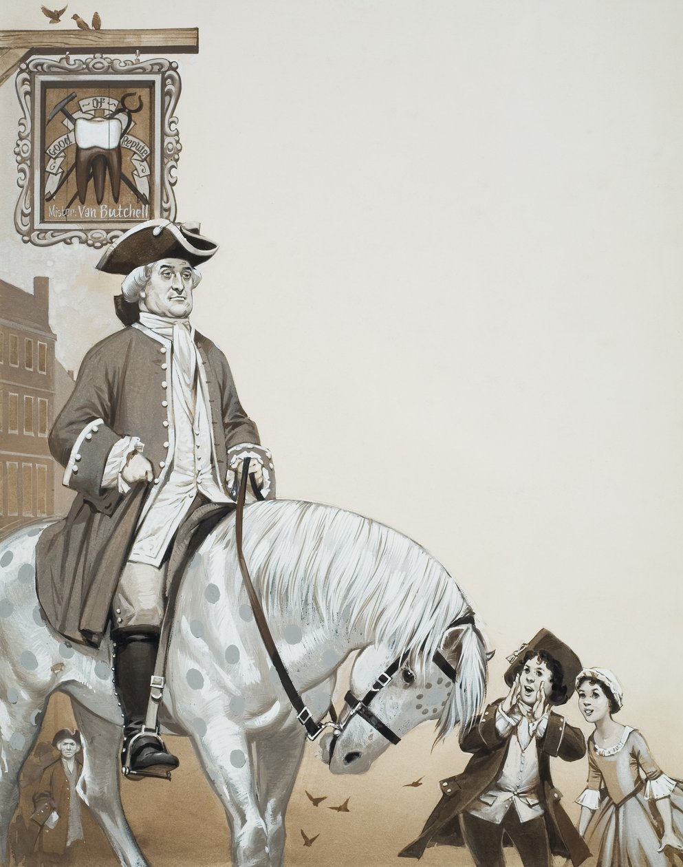 "O charlatão" (guache sobre papel) de Angus McBride