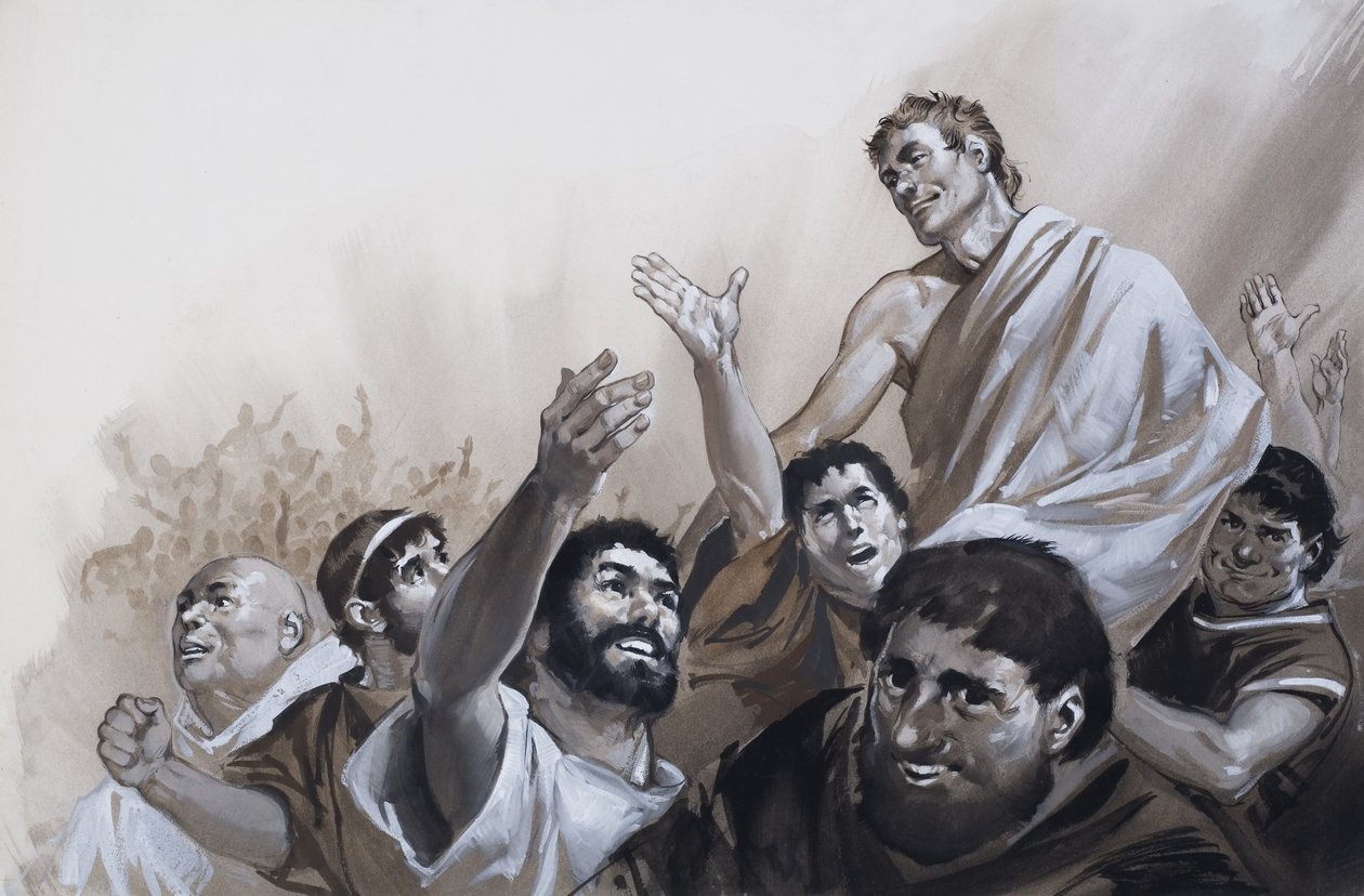 O Reinado de Agripa, de "A Glória que foi Roma" (guache sobre papel) de Angus McBride
