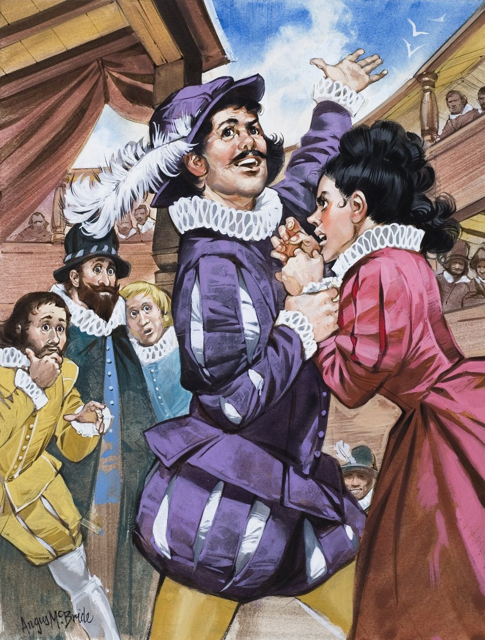 A domesticação dos musaranhos, de William Shakespeare (guache sobre papel) de Angus McBride