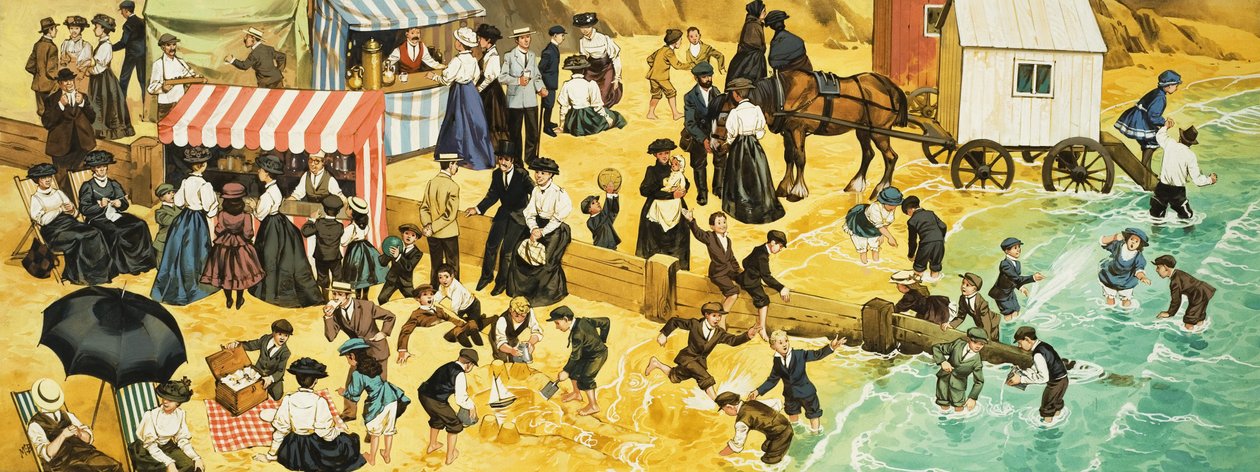 Cena de praia vitoriana ou eduardiana de Angus McBride