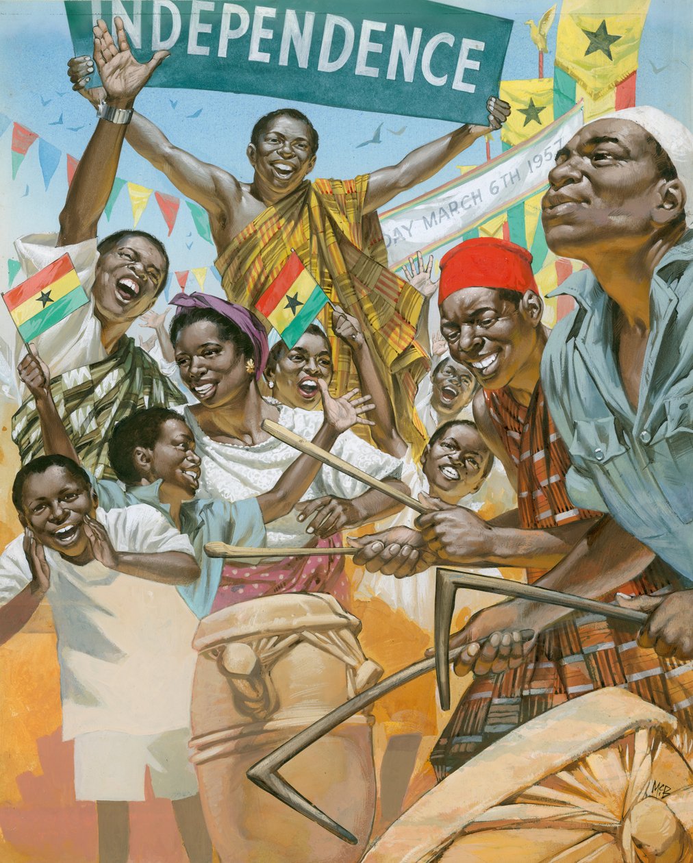 A África Ocidental Desperta (guache sobre papel) de Angus McBride