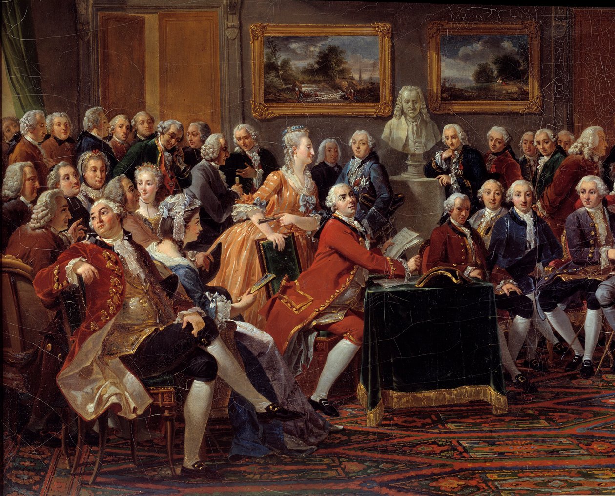 O salão de Madame Geoffrin de Anicet Charles Lemonnier