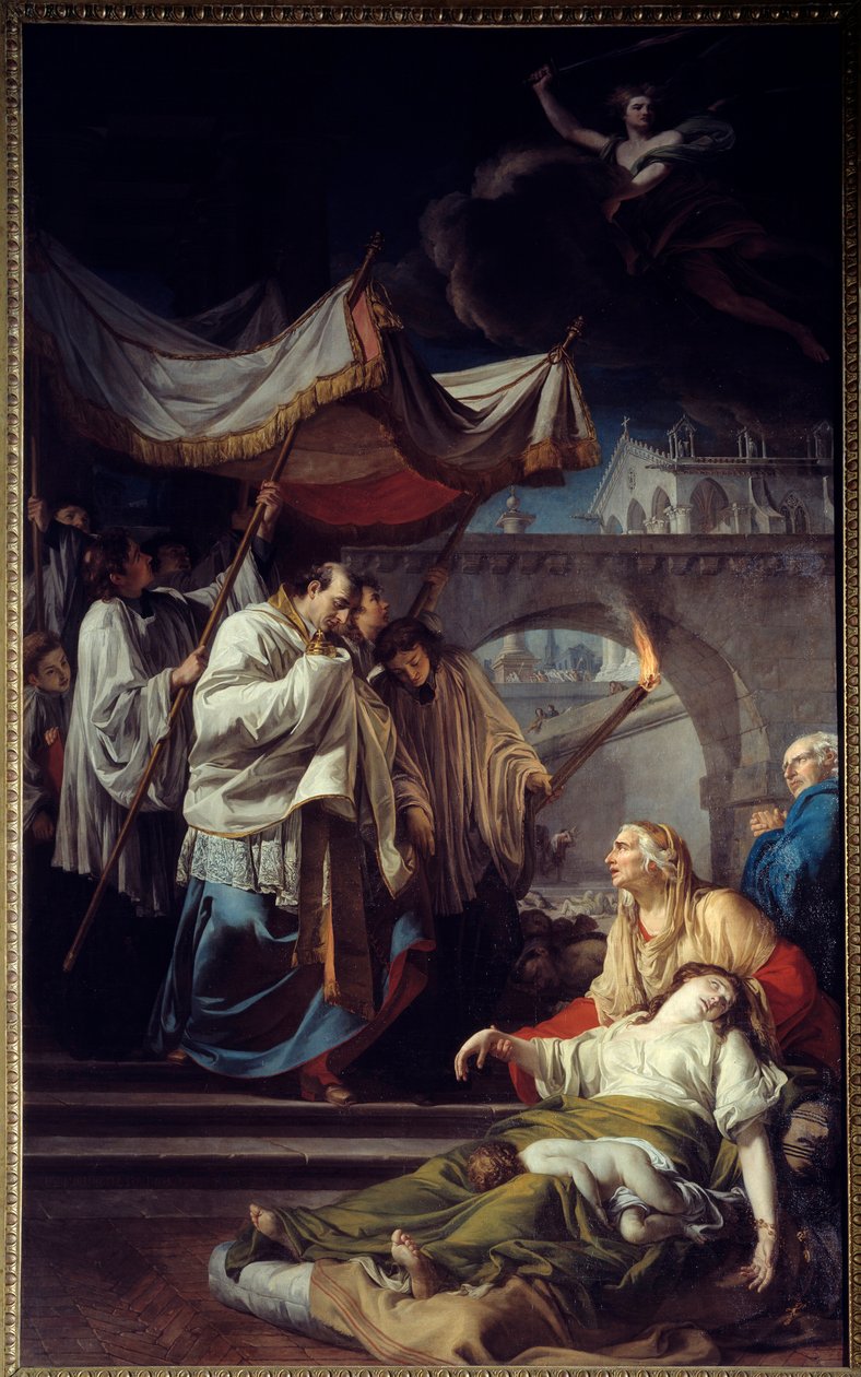 Borromeos comunicantes de pragas. São Carlos Borromeo (Carlo Borromeo de Anicet Charles Gabriel Lemonnier