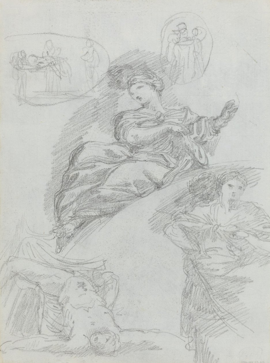 Estudos de Figuras [verso] de Anicet Charles Gabriel Lemonnier