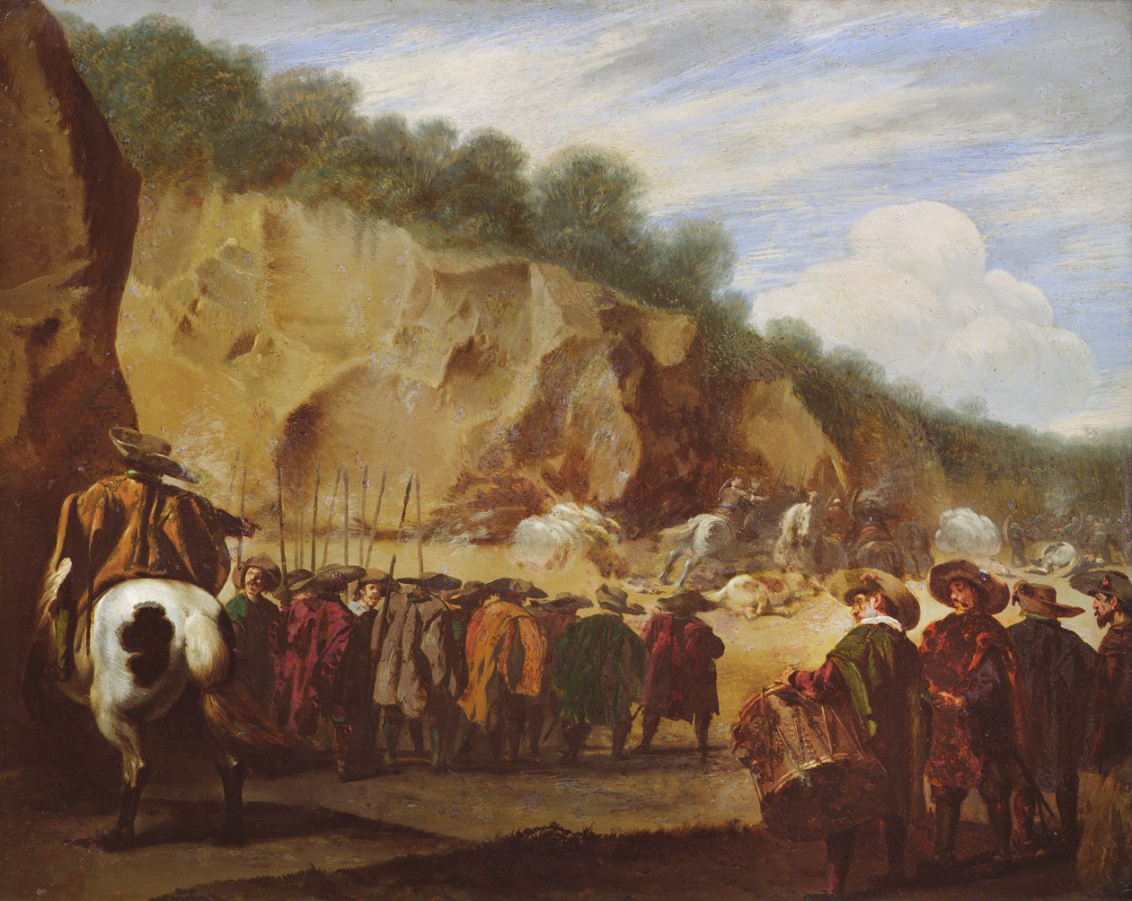A emboscada, c. 1646-56 de Aniello Falcone