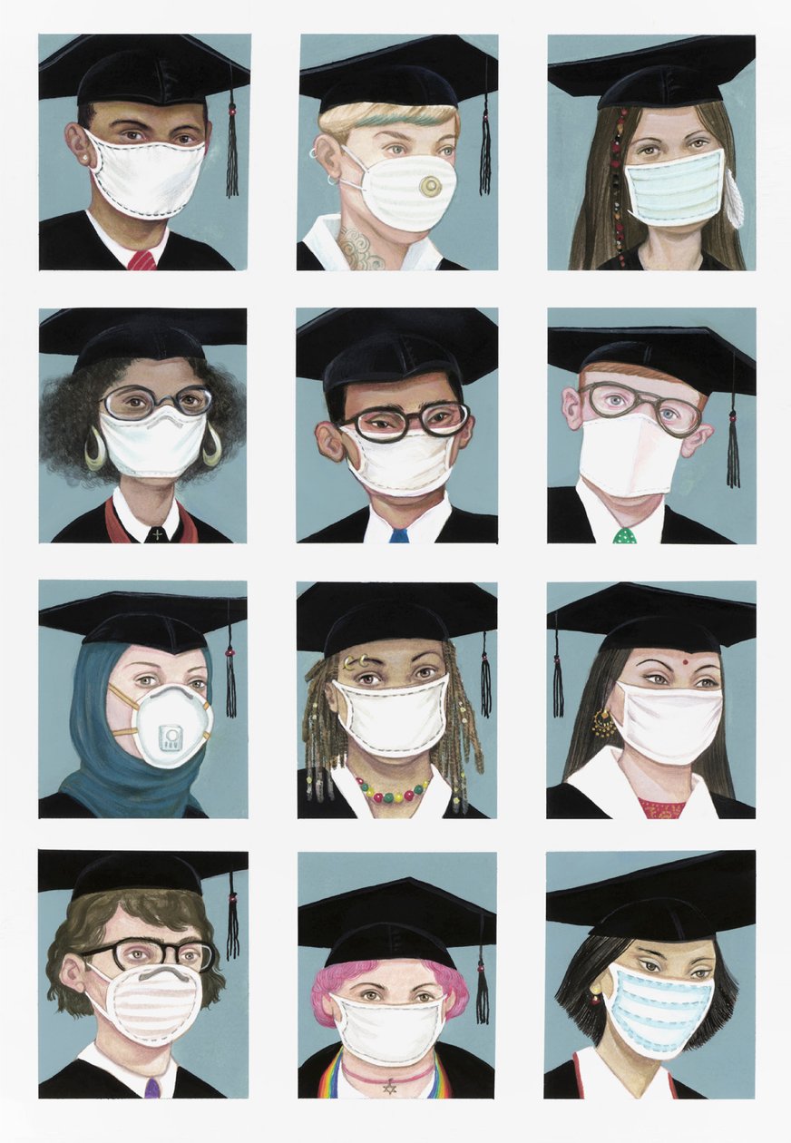 Classe de 2020, 2020 (acrílico sobre placa de ilustração) de Anita Kunz