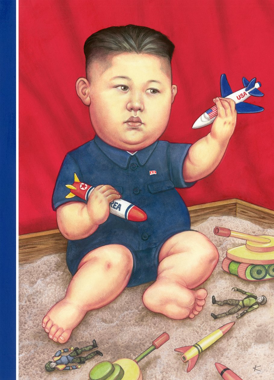 Dangerous Toys, 2016 (acrílico sobre placa de ilustração) de Anita Kunz