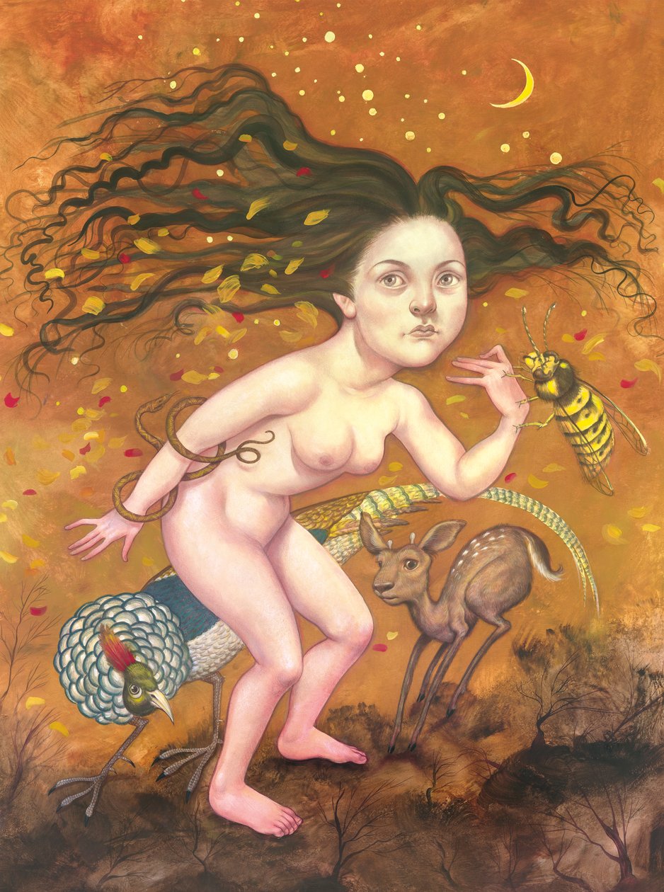 outono, 2013 (tinta acrílica sobre cartão de ilustração) de Anita Kunz