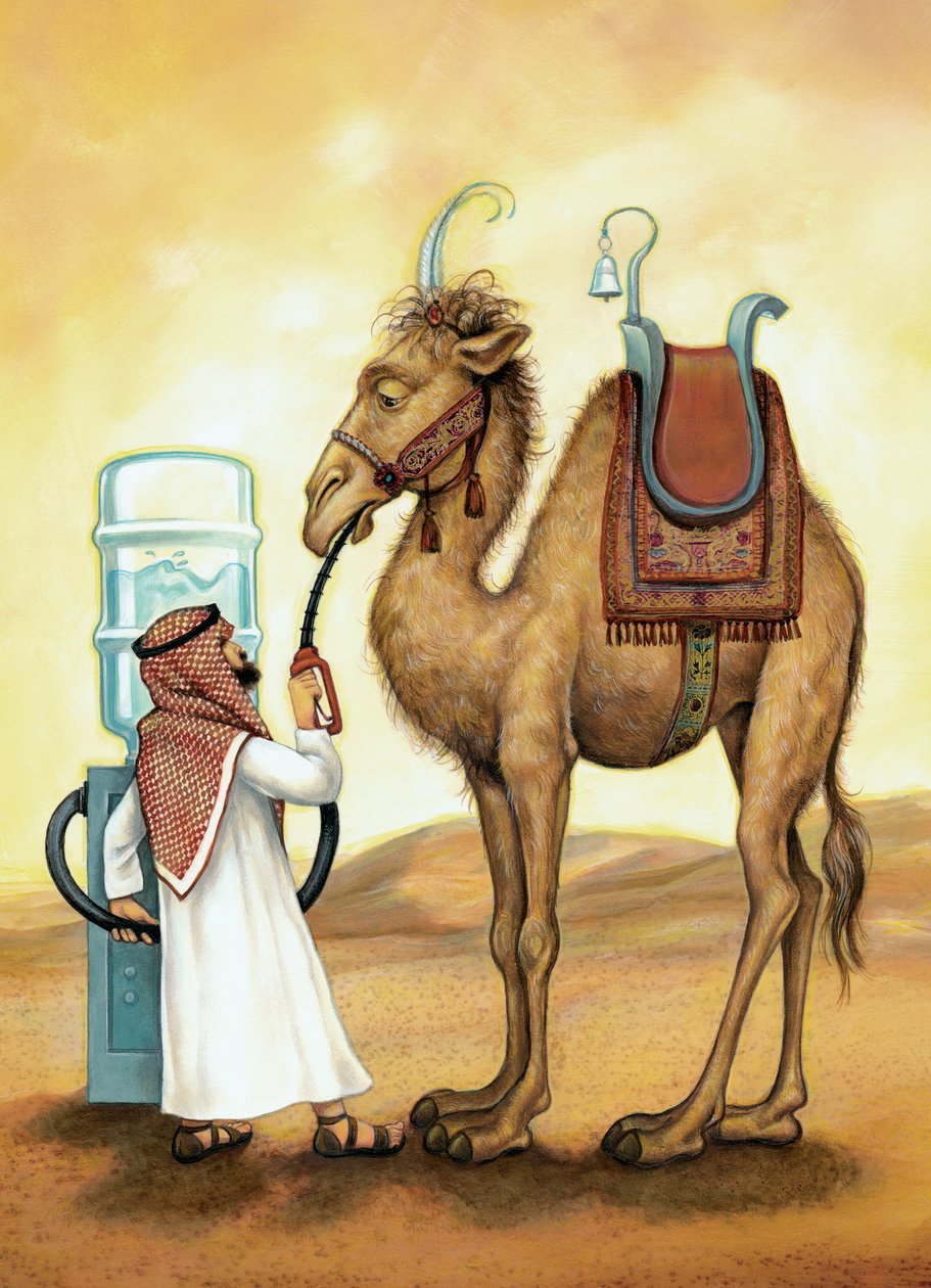 Fill er up, 2006 (acrílico sobre placa de ilustração) de Anita Kunz