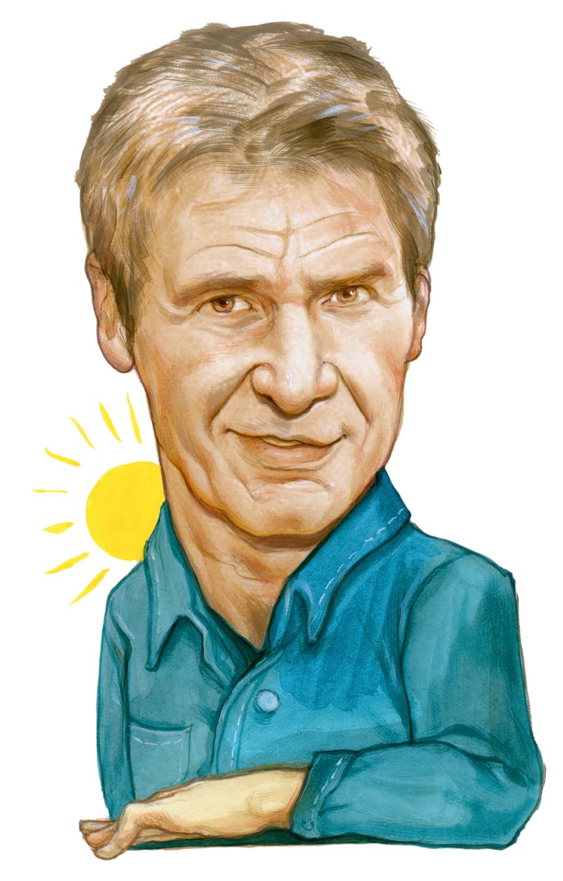 Harrison Ford, 2011 (acrílico sobre placa de ilustração) de Anita Kunz