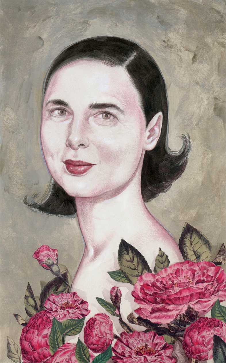 Isabella Rossellini, 2014 (acrílico sobre placa de ilustração) de Anita Kunz