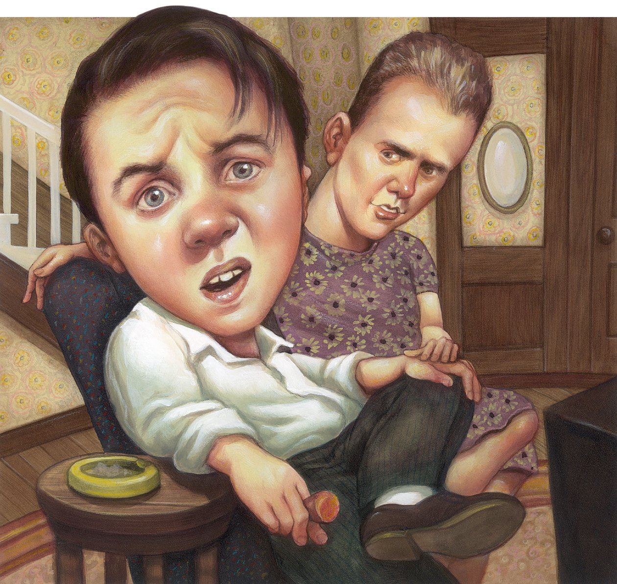 Malcolm in the Middle, 2000 (acrílico sobre placa de ilustração) de Anita Kunz