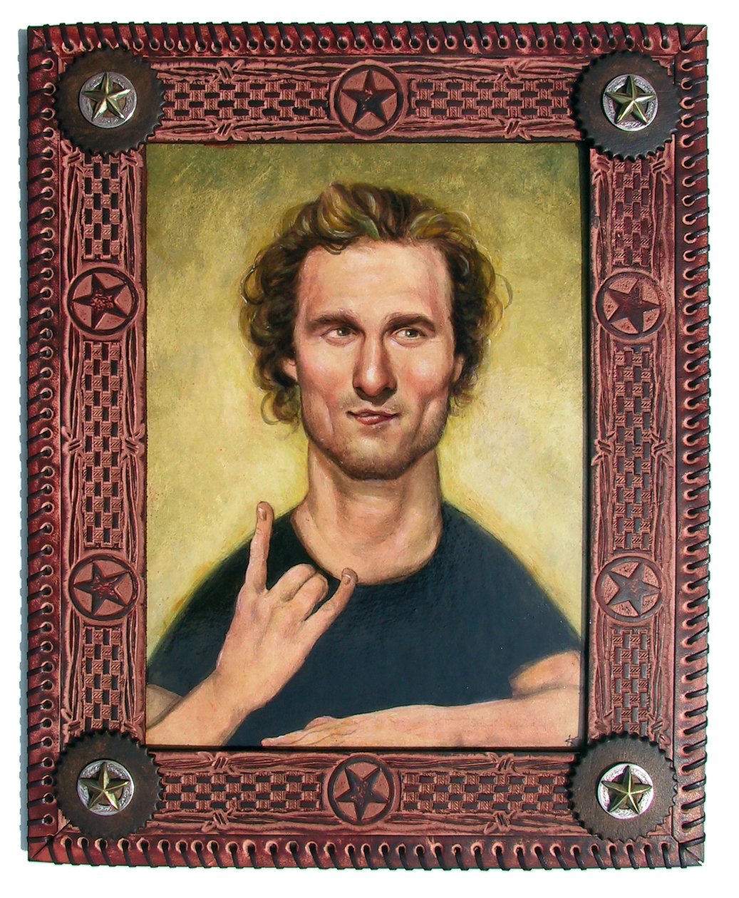 Matthew McConaughey, 2010 (acrílico sobre placa de ilustração) de Anita Kunz