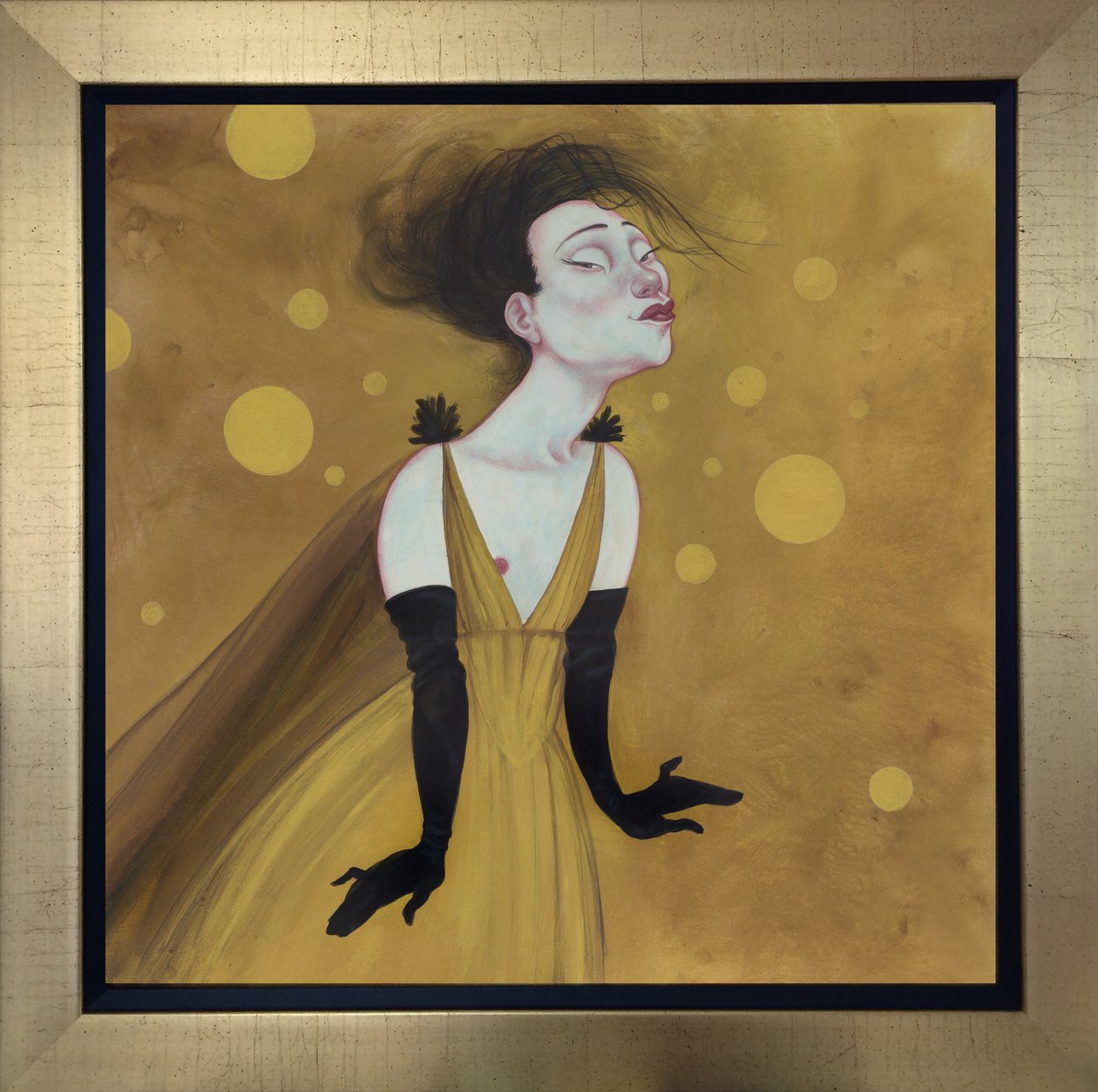 Moulin Rouge Madame, 2019 (tinta acrílica sobre placa de ilustração) de Anita Kunz