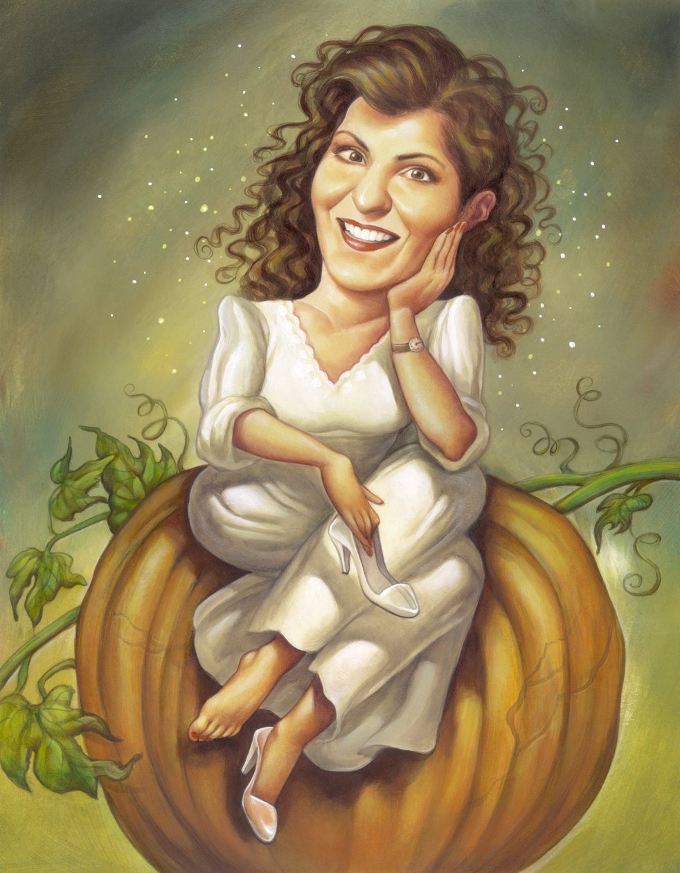 My Big Fat Greek Wedding, 2002 (acrílico sobre placa de ilustração) de Anita Kunz