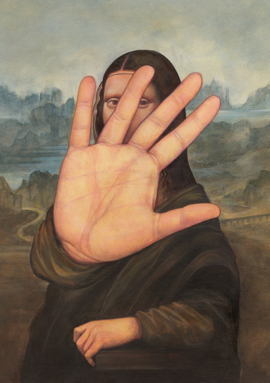 No Photos please!, 2022 (acrílico sobre placa de ilustração) de Anita Kunz