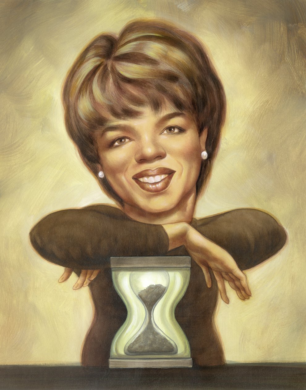 Oprah Winfrey, 2010 (acrílico sobre placa de ilustração) de Anita Kunz