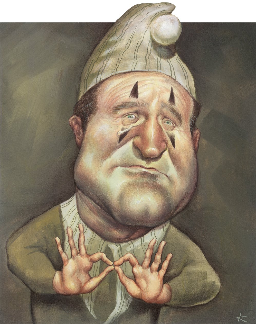 Robin Williams, 2000 (acrílico sobre placa de ilustração) de Anita Kunz