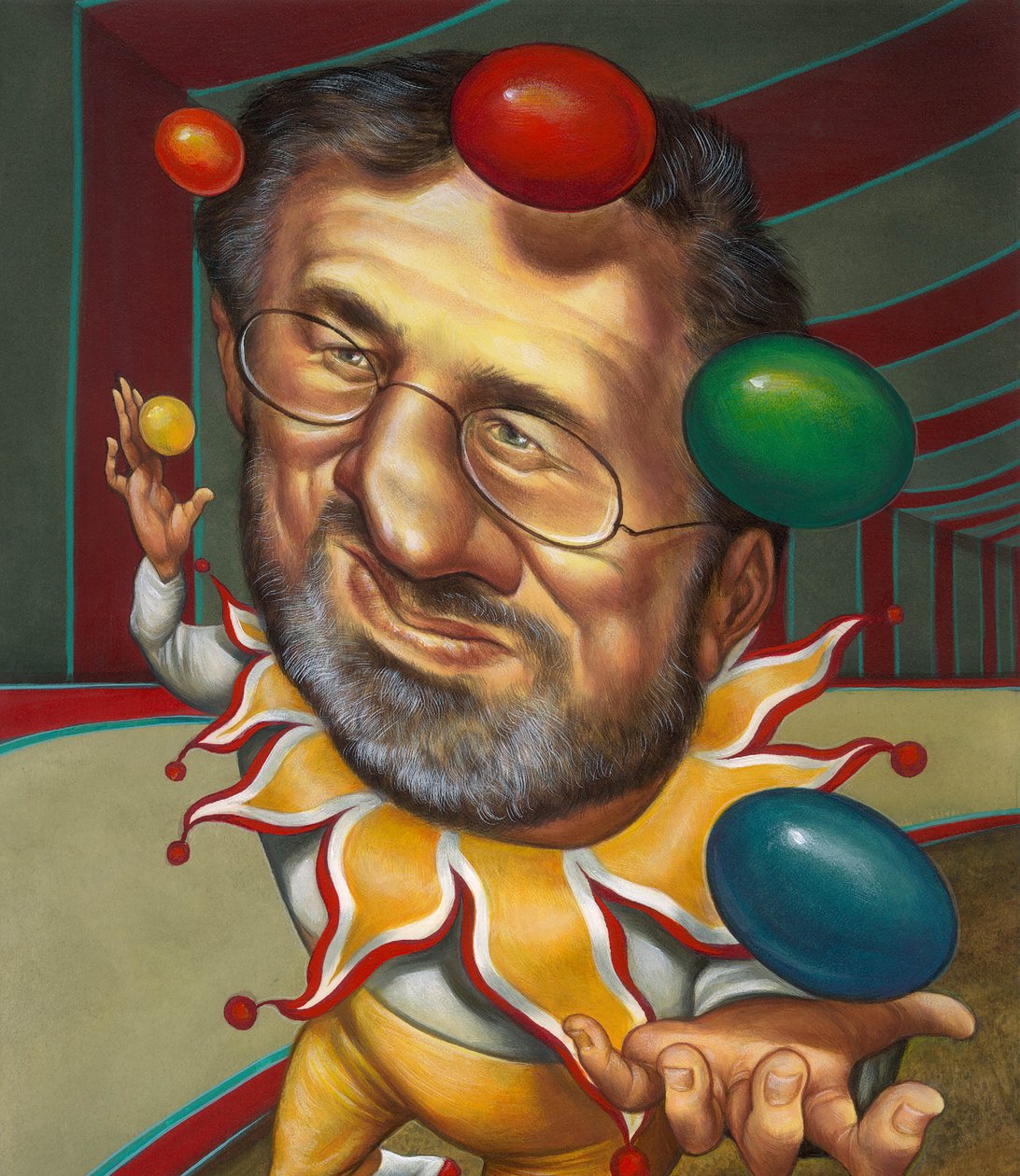 Steven Spielberg, 2000 (acrílico sobre placa de ilustração) de Anita Kunz