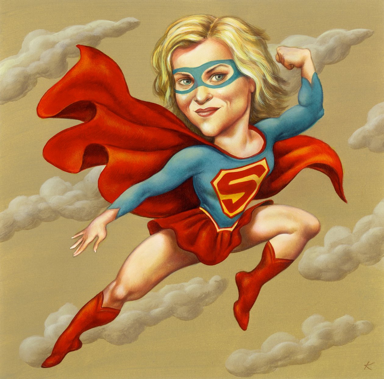 Supergirl, 2005 (acrílico sobre placa de ilustração) de Anita Kunz