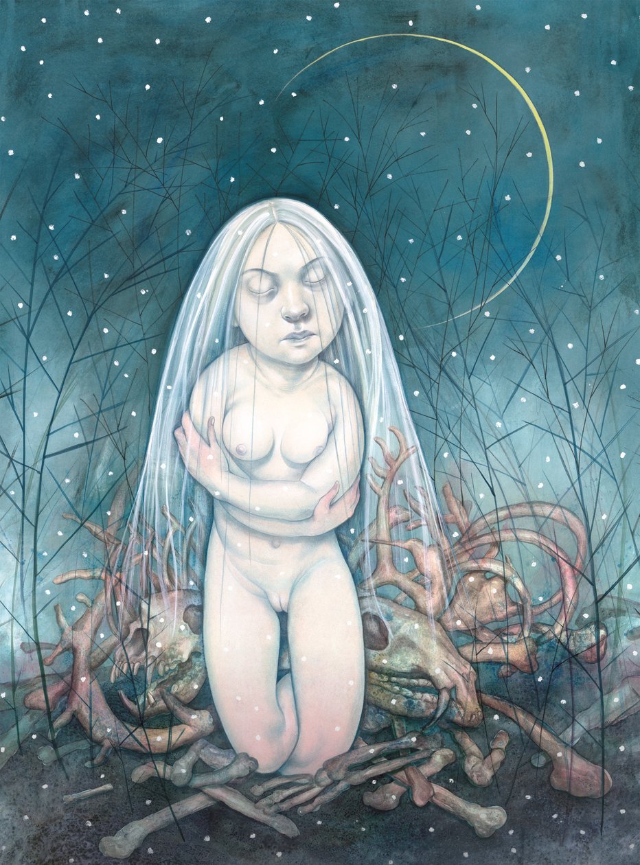 inverno, 2013 (tinta acrílica sobre cartão de ilustração) de Anita Kunz