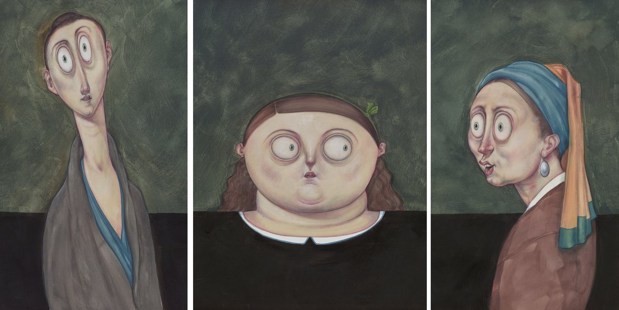 Women Chilling, 2017 (tinta acrílica sobre placa de ilustração) de Anita Kunz