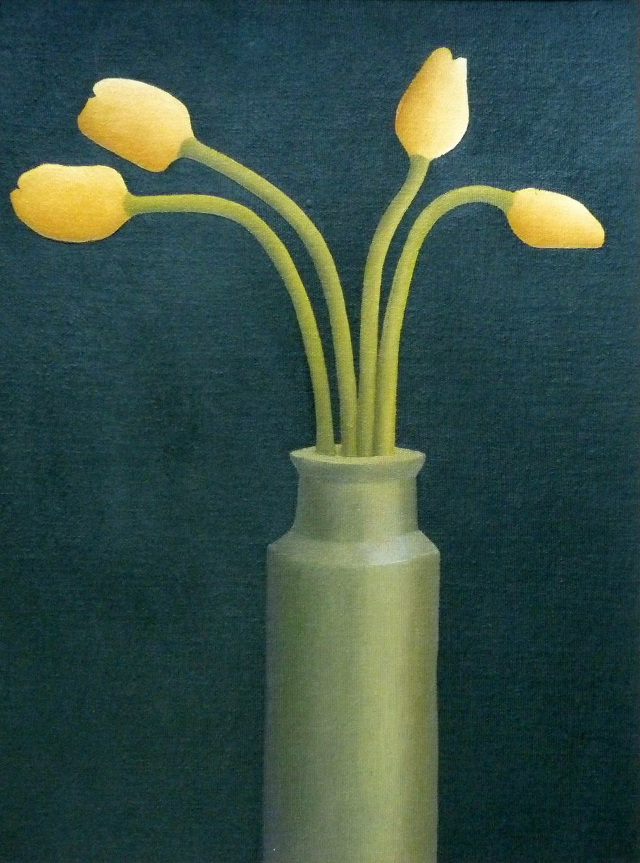 Quatro tulipas amarelas, 1982 de Anna Phillips