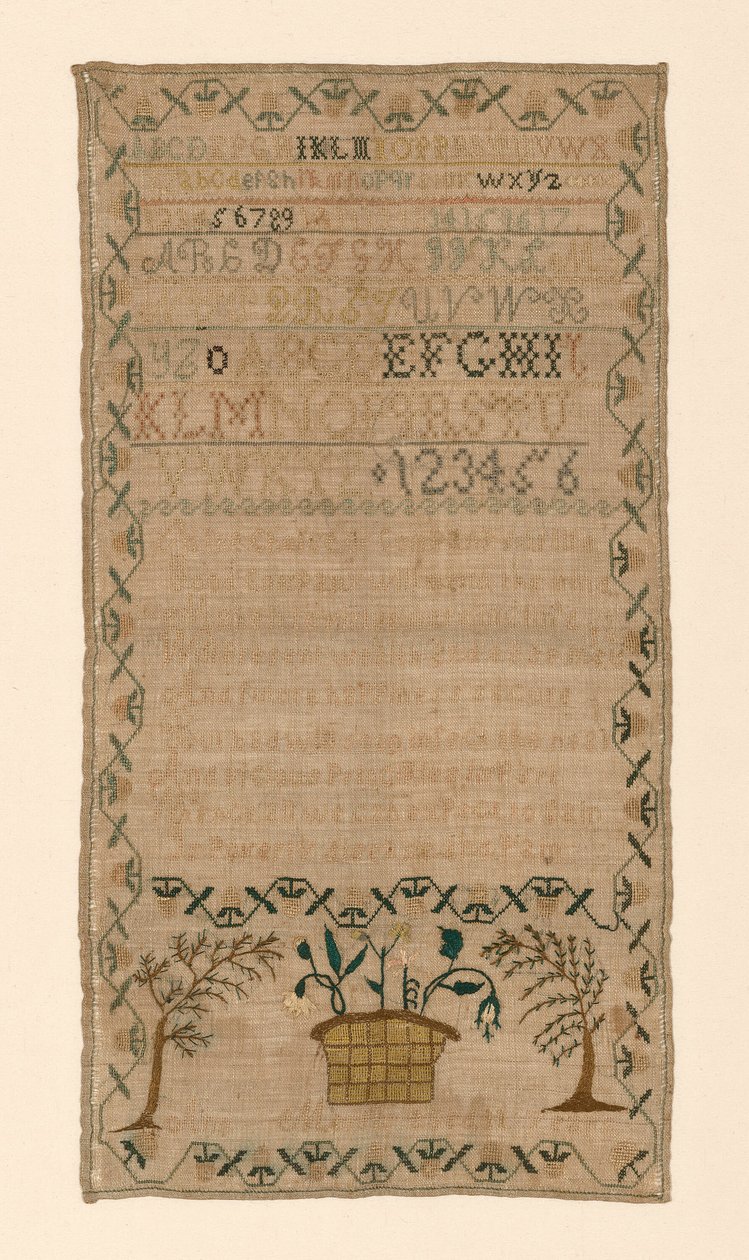 Sampler, Estados Unidos, século XIX. de Ann Morris