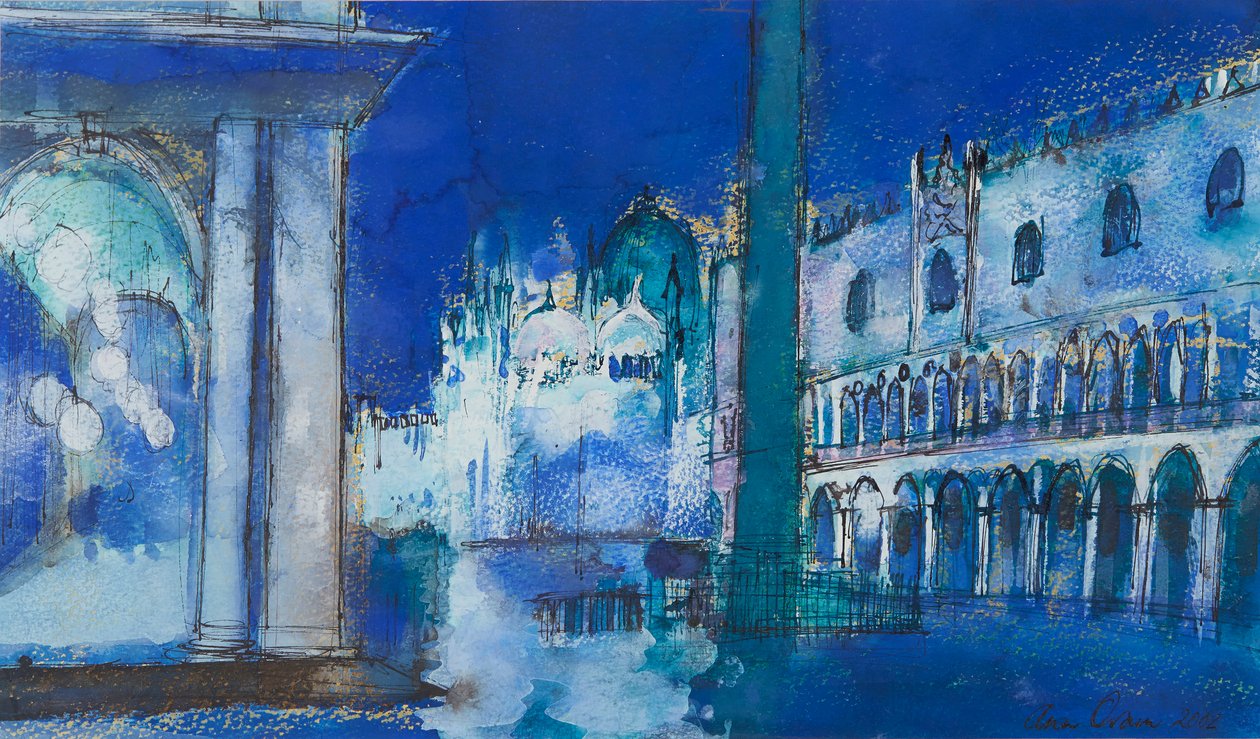 Veneza (tinta e aquarela) de Ann Oram