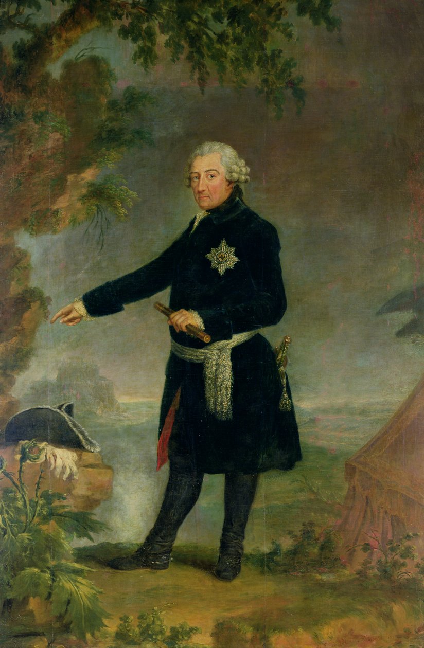Retrato de Frederico II (1712-86) o Grande, 1772 de Anna Dorothea Therbusch
