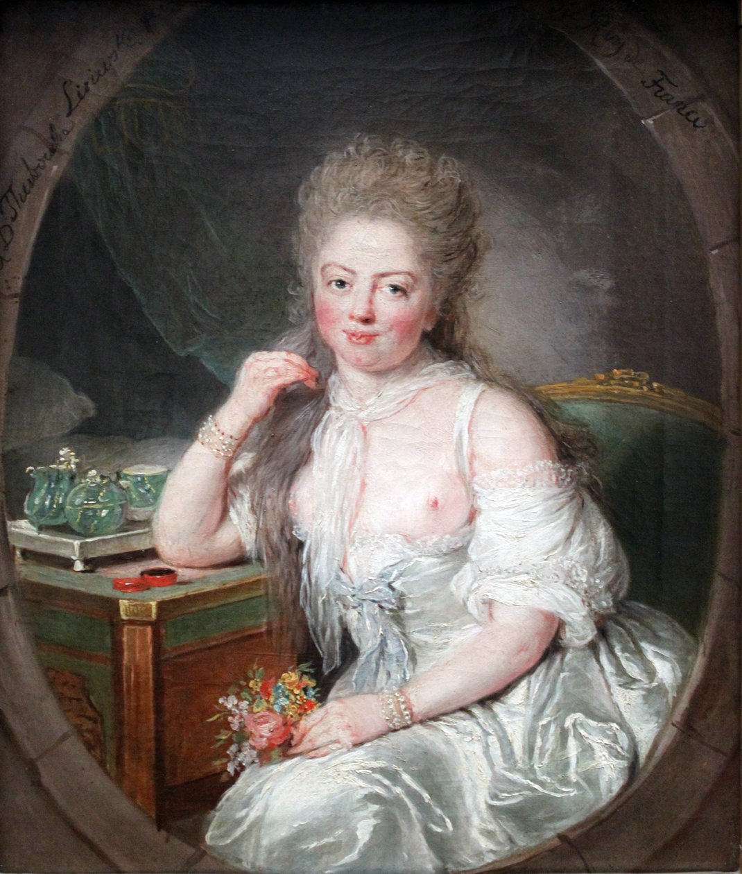 Mulher jovem, em, um, negligee de Anna Dorothea Therbusch
