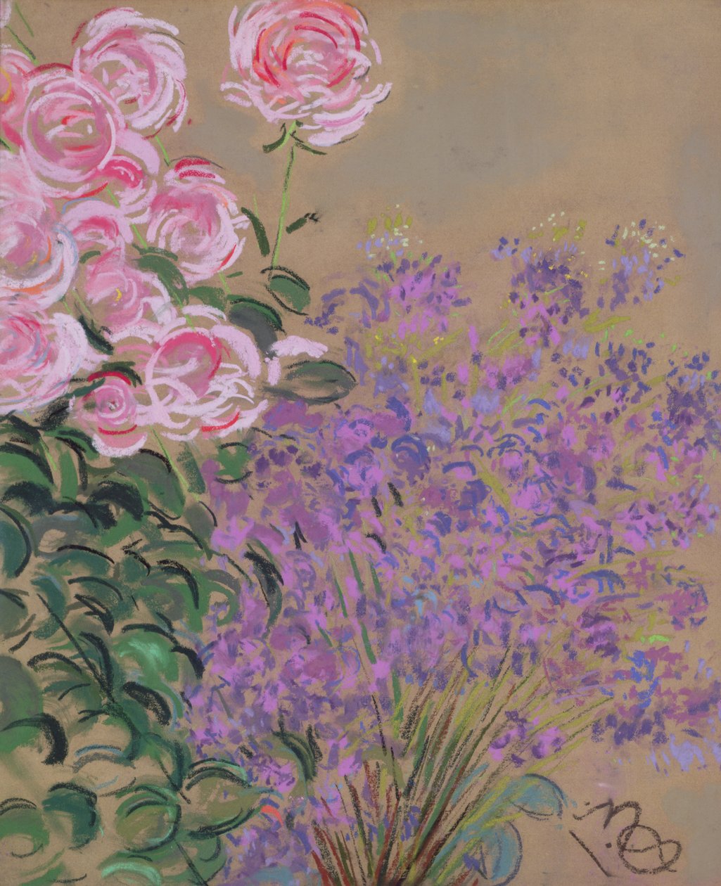 Flores (pastel sobre papel) de Anna de Noailles