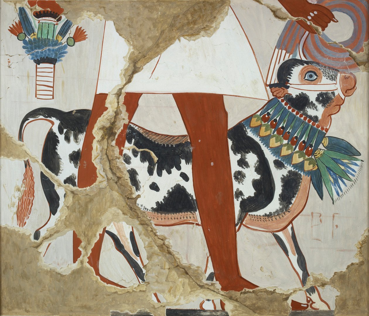 Cópia da pintura da parede do túmulo privado 226 de Heqareshu, Tebas I, 1, 327, século XX de Anna