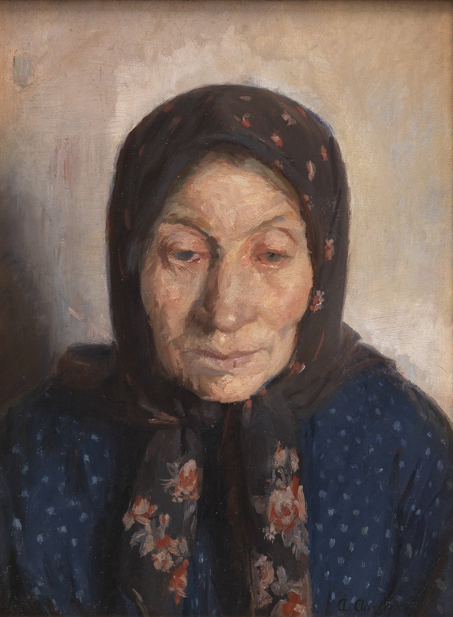 A esposa de um velho pescador de Anna Ancher
